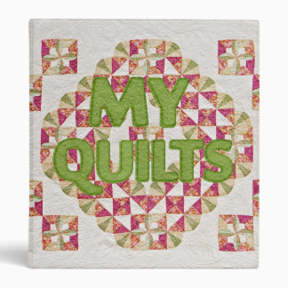Quaker faux quilt note book 3 ring binder