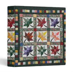 Quaker faux quilt note book binder