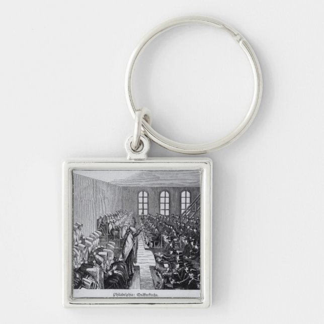 Quaker Meeting, Philadelphia Keychain (Front)