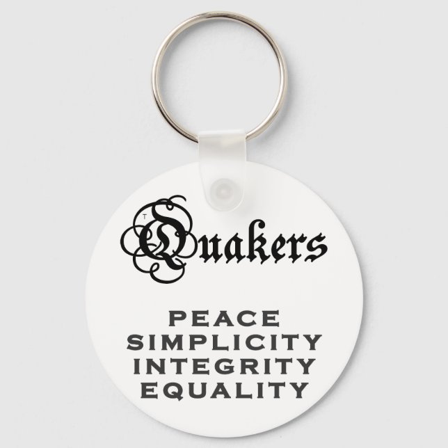 Quaker Motto Keychain (Front)
