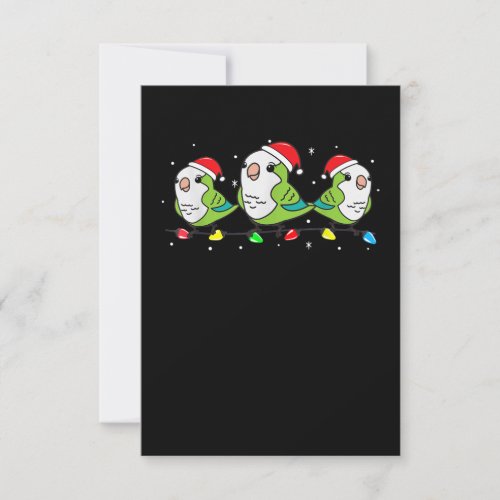 Quaker Parrot Bird Christmas Lights Funny Pet Xmas Card