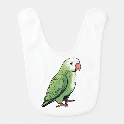 Quaker parrot bird cute design baby bib