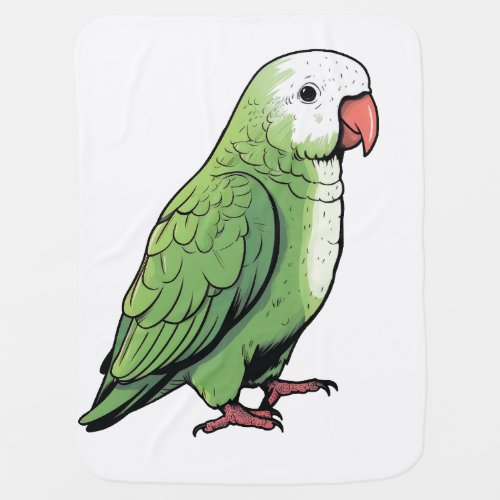 Quaker parrot bird cute design baby blanket