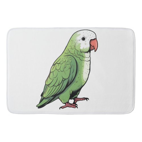Quaker parrot bird cute design bath mat