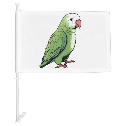 Quaker parrot bird cute design car flag