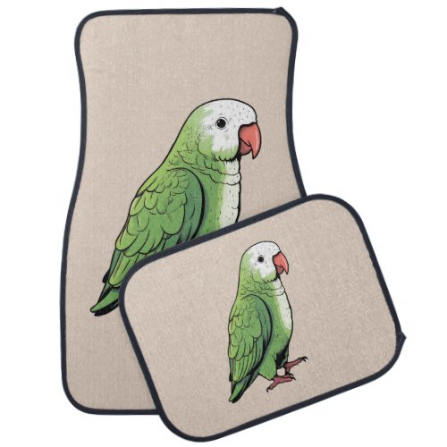 Quaker parrot bird cute design car floor mat