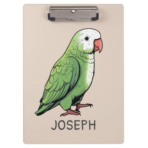 Quaker parrot bird cute design clipboard