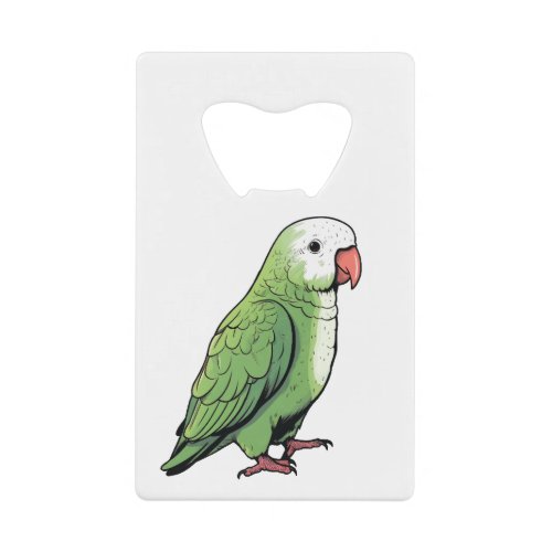 Quaker parrot bird cute design credit card bottle opener