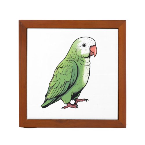 Quaker parrot bird cute design desk organizer