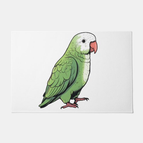 Quaker parrot bird cute design doormat