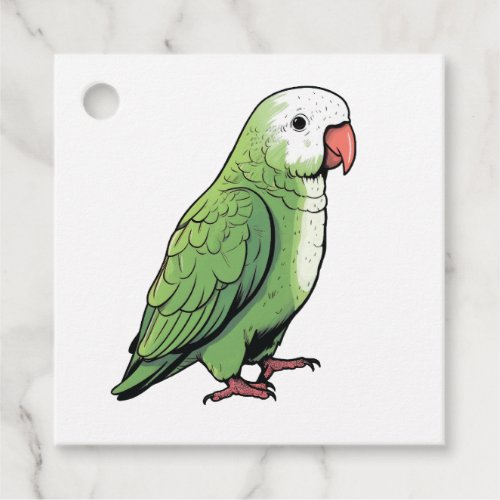 Quaker parrot bird cute design favor tags