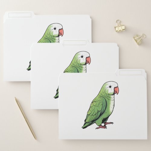 Quaker parrot bird cute design file folder
