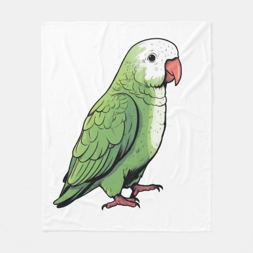 Quaker parrot bird cute design fleece blanket
