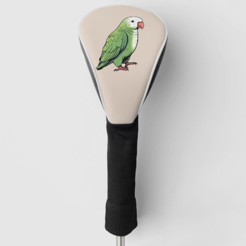 Quaker parrot bird cute design golf head cover