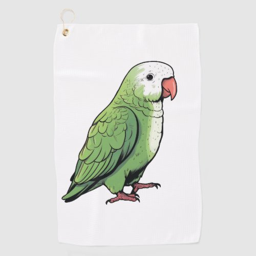 Quaker parrot bird cute design golf towel
