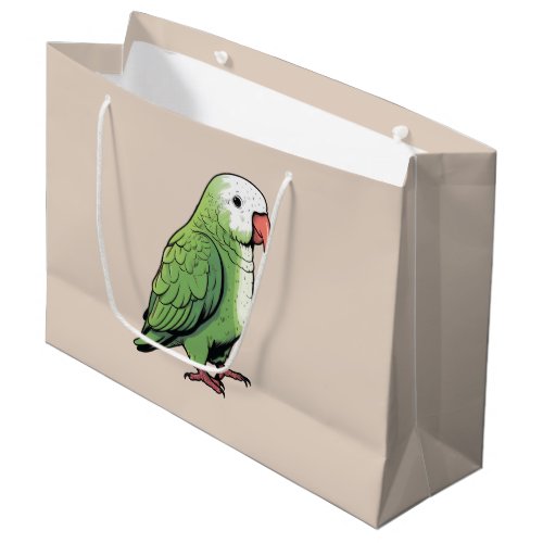 Quaker parrot bird cute design large gift bag