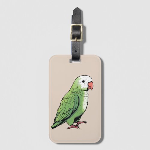 Quaker parrot bird cute design luggage tag