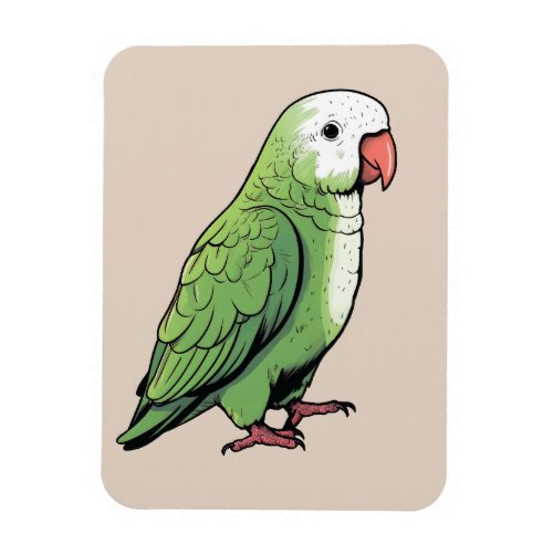 Quaker parrot bird cute design magnet