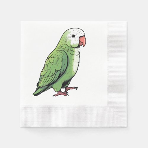 Quaker parrot bird cute design napkins