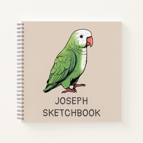 Quaker parrot bird cute design notebook