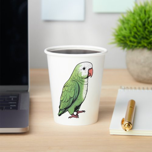 Quaker parrot bird cute design paper cups
