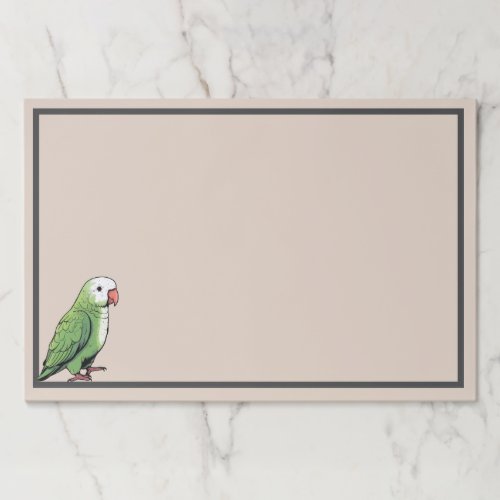 Quaker parrot bird cute design paper pad