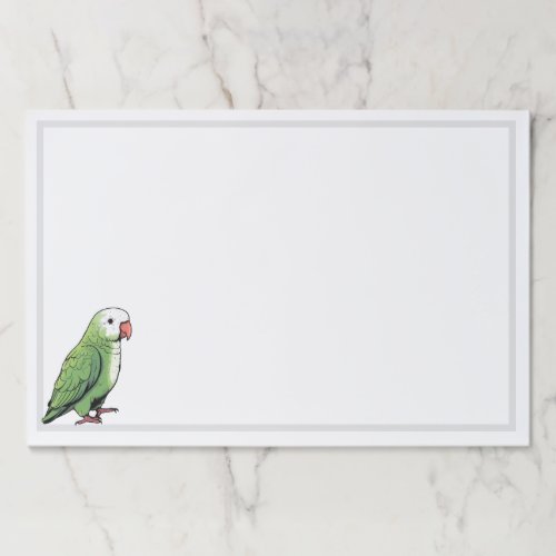 Quaker parrot bird cute design paper pad