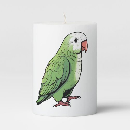 Quaker parrot bird cute design pillar candle