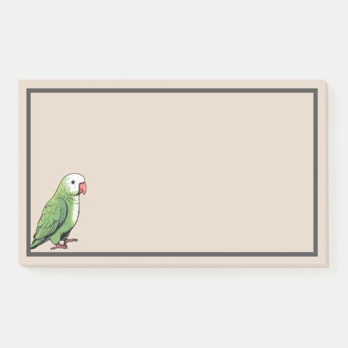 Quaker parrot bird cute design post_it notes