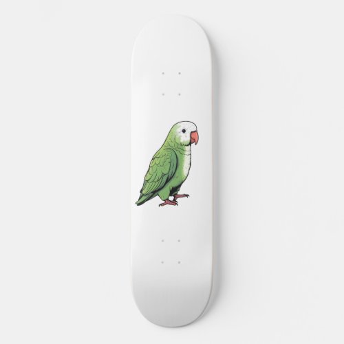 Quaker parrot bird cute design skateboard