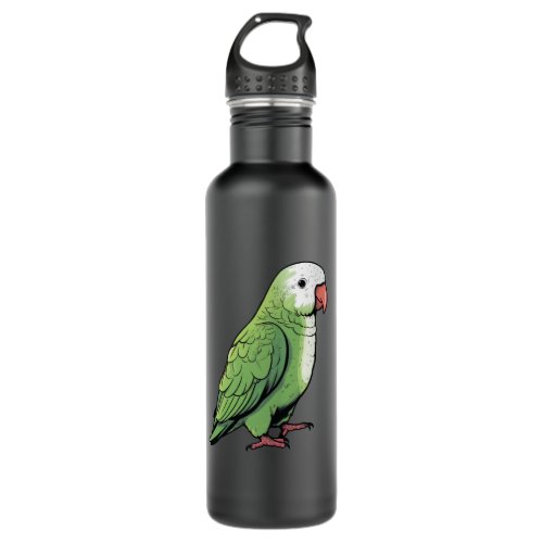 Quaker parrot bird cute design stainless steel water bottle