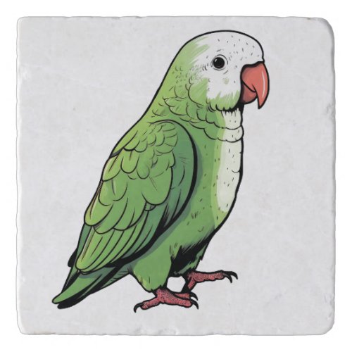Quaker parrot bird cute design trivet