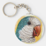Quaker Parrot Realistic Painting Keychain