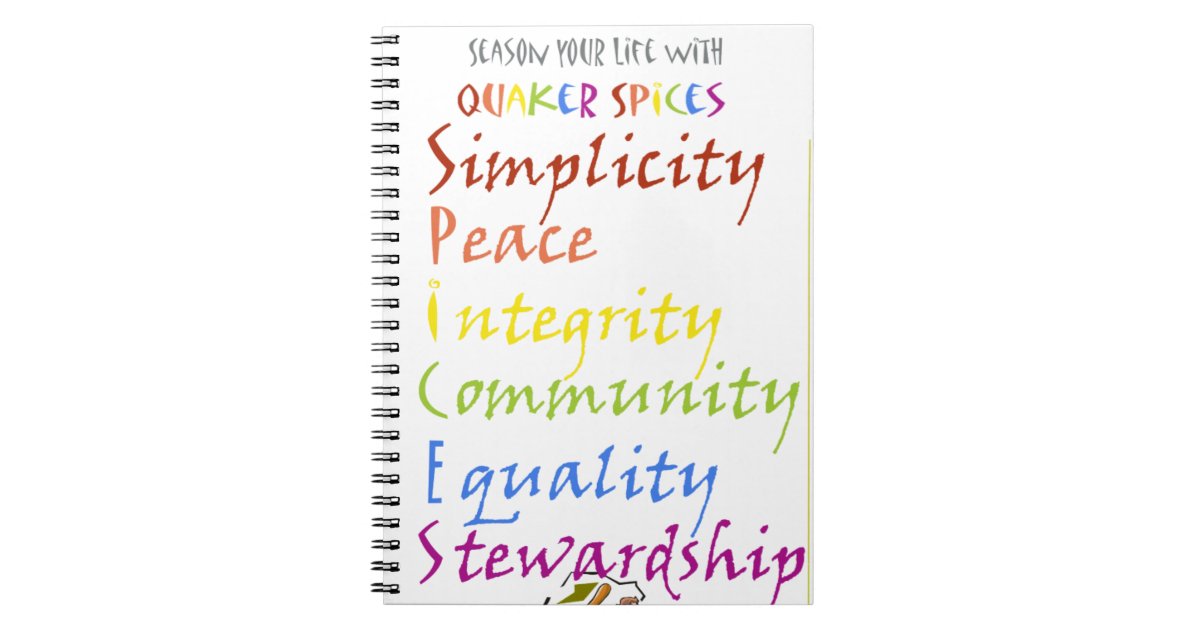 Quaker Spices Notebook Zazzle