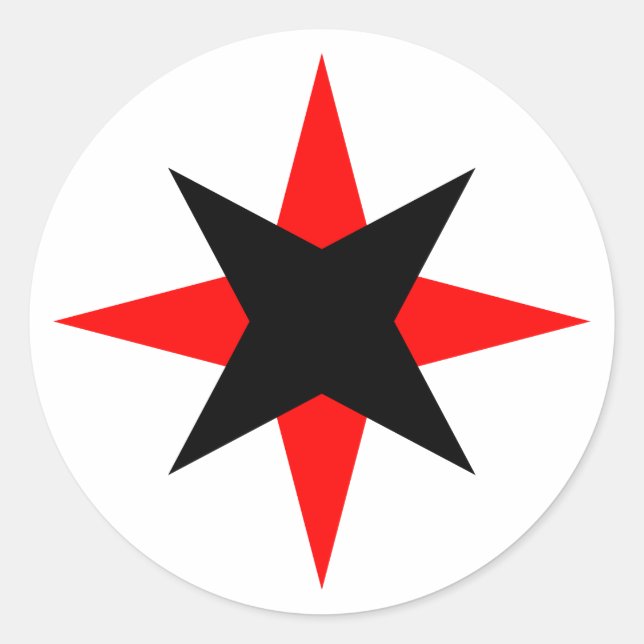 Quaker Star Classic Round Sticker (Front)