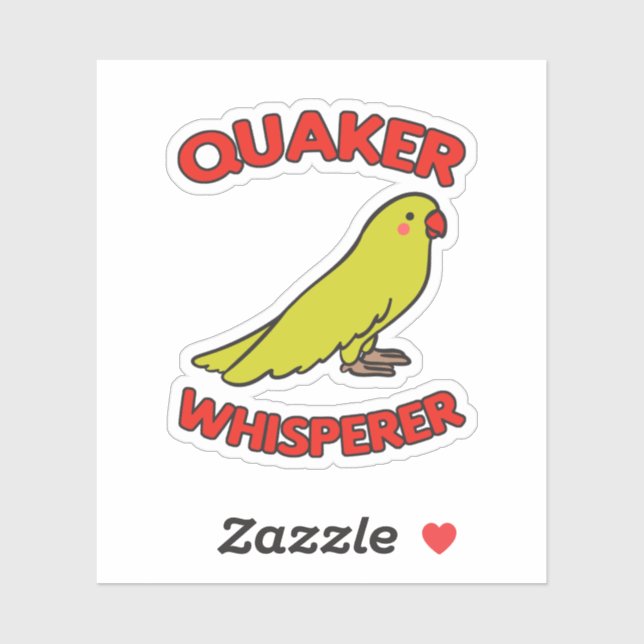 Quaker Whisperer Parrot Sticker (Sheet)