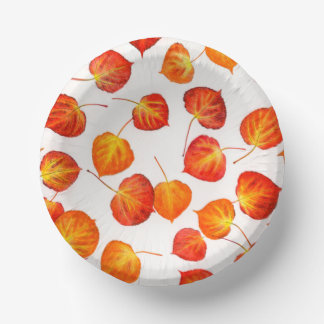 Quaking Aspen Autumn Leaves Paper Bowls
