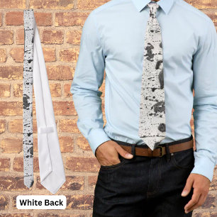 Quaking Aspen Tree White Bark Texture Photograph Tie