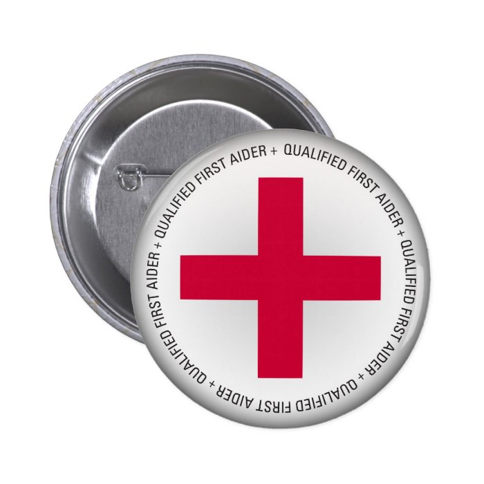 Qualified First Aider Medical Aid Button