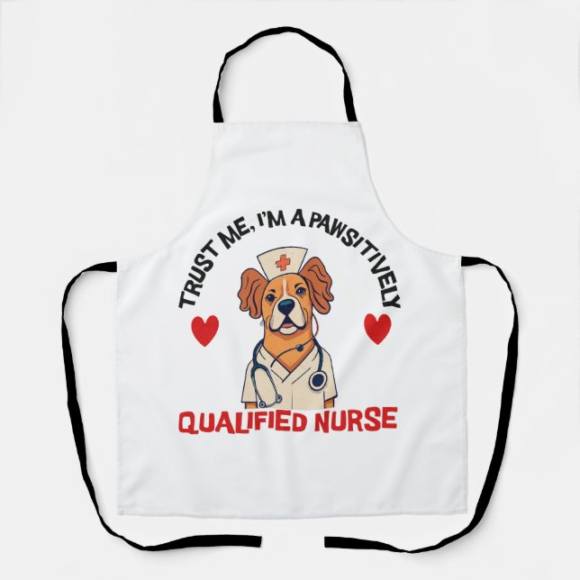 Qualified Nurse Pawsitively Apron (Front)