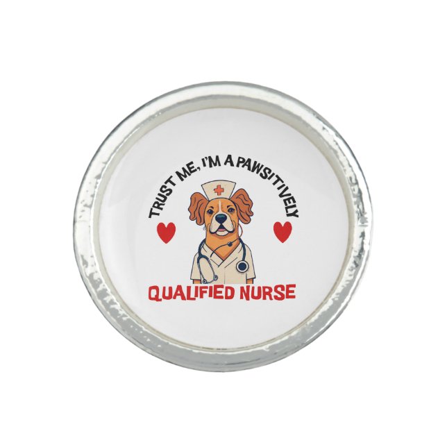 Qualified Nurse Pawsitively Ring (Front)