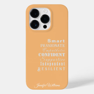 Qualities of Great Women Custom Light Orange Case-Mate iPhone 14 Pro Case