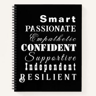 Qualities of Great Women Elegant Black and White