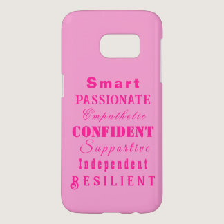 Qualities of Great Women Pink Samsung Galaxy S7 Case