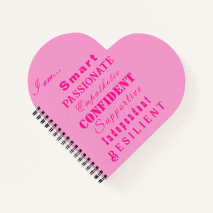 Qualities of Great Women Pink Notebook