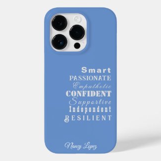 Qualities of Great Women, White, Cornflower Blue