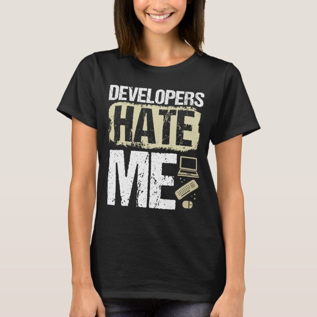 Quality Assurance Code Tester QA Engineering T-Shirt (Front)