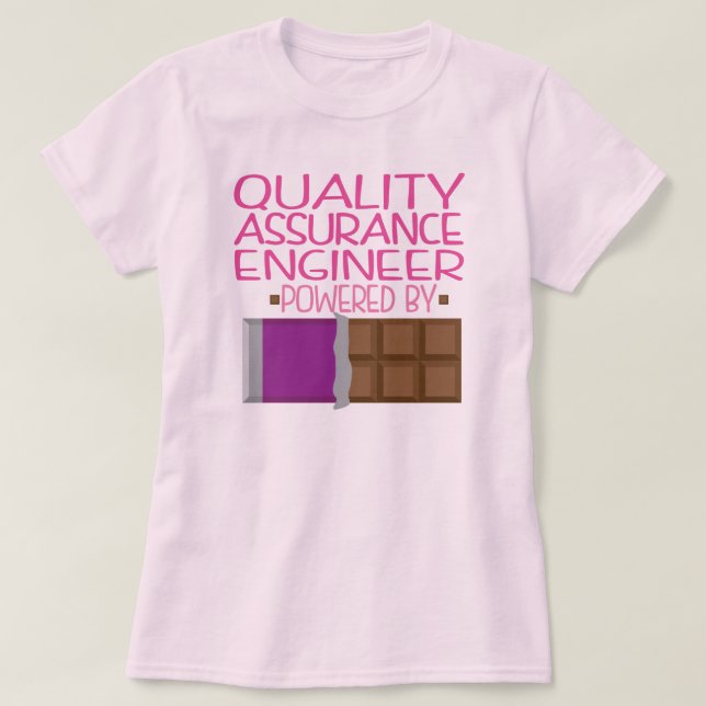 Quality Assurance Engineer Chocolate Gift for Her T-Shirt (Design Front)
