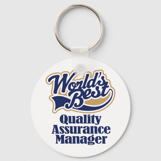 Quality Assurance Manager Gift Keychain (Front)