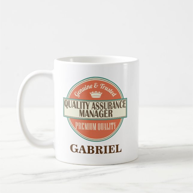 Quality Assurance Manager Personalized Mug Gift (Left)